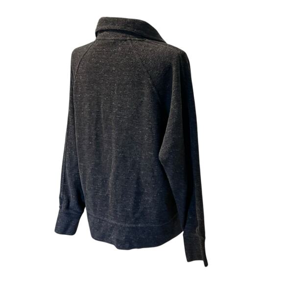 Nike Gray Knit Jacket Womens Sz Medium Quarter Zip Cotton Blend Sport Fitness - Picture 4 of 16